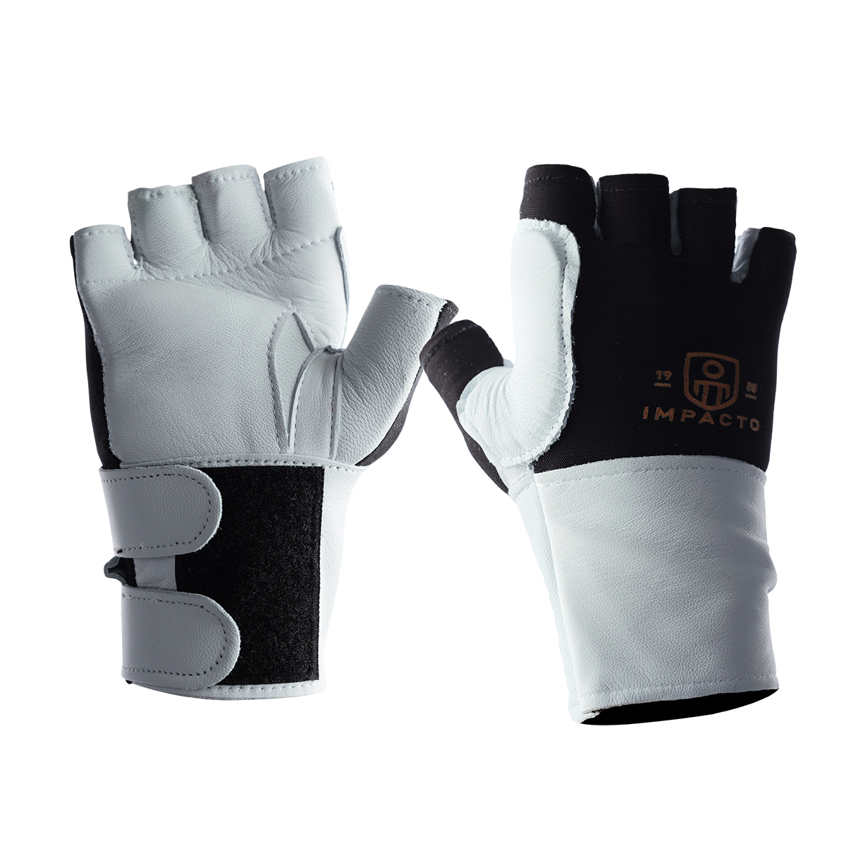 IMPACTO 475-30MRH GLOVE IMPACT PEARL WRIST WEB 1/2 FINGER - Ergonomic